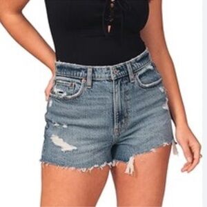 Abercrombie & Finch The Mom Jean Short High RIse Curve Love 32/14 Cotton Stretch